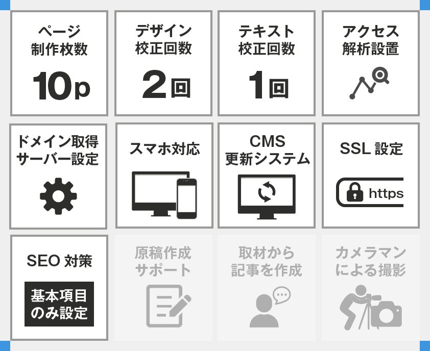 医療クリニックのWEBサイト制作プランC