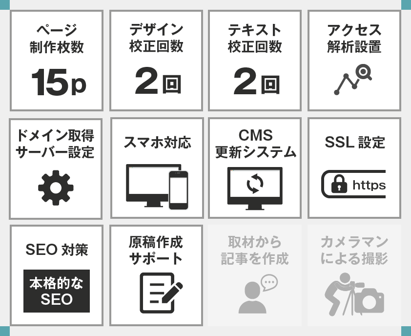 医療クリニックのWEBサイト制作プランD